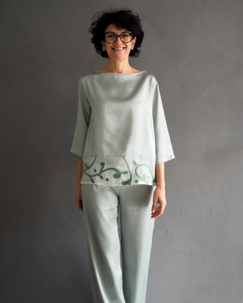 Blusa trapezio Salvia Bianca