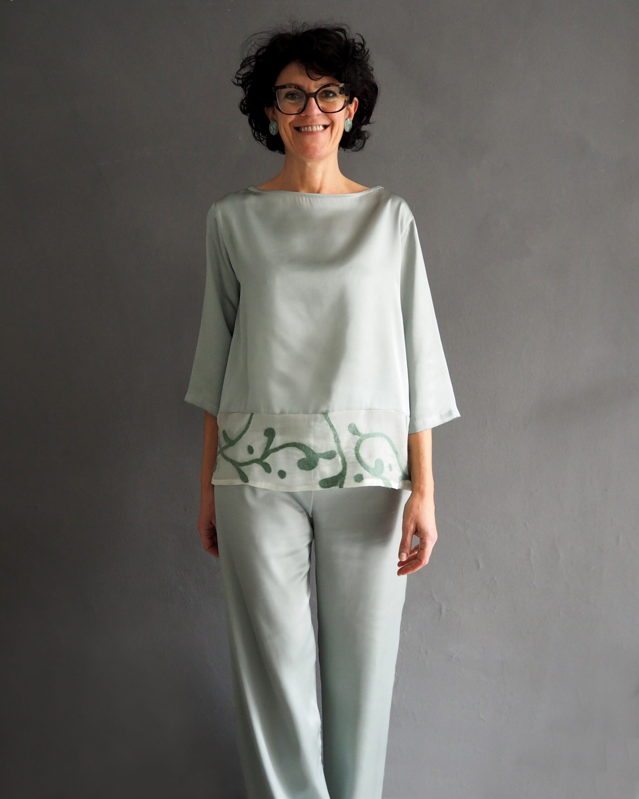 Blusa trapezio Salvia Bianca
