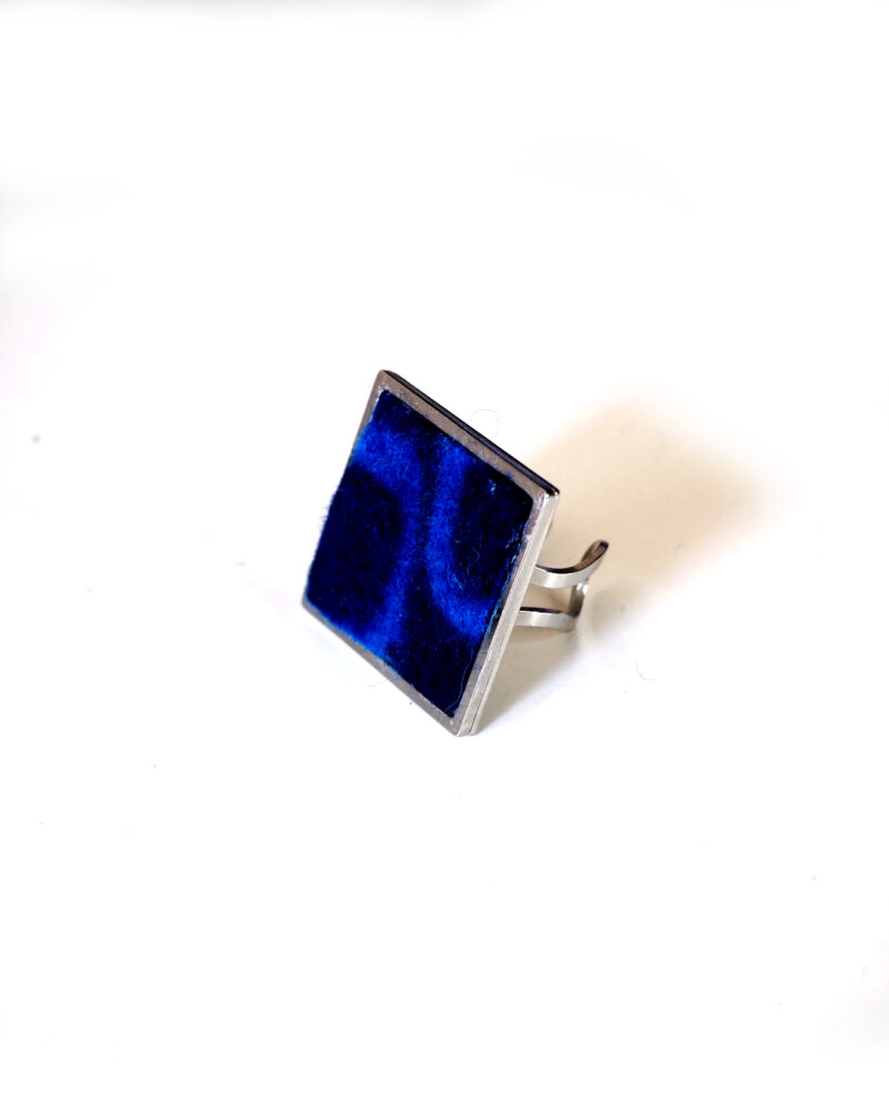 Anello Quadra Blu