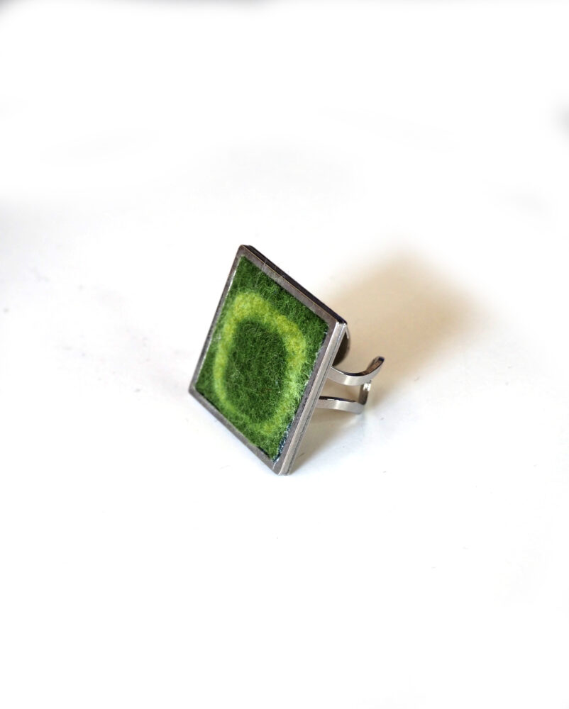 Anello Quadra Verde