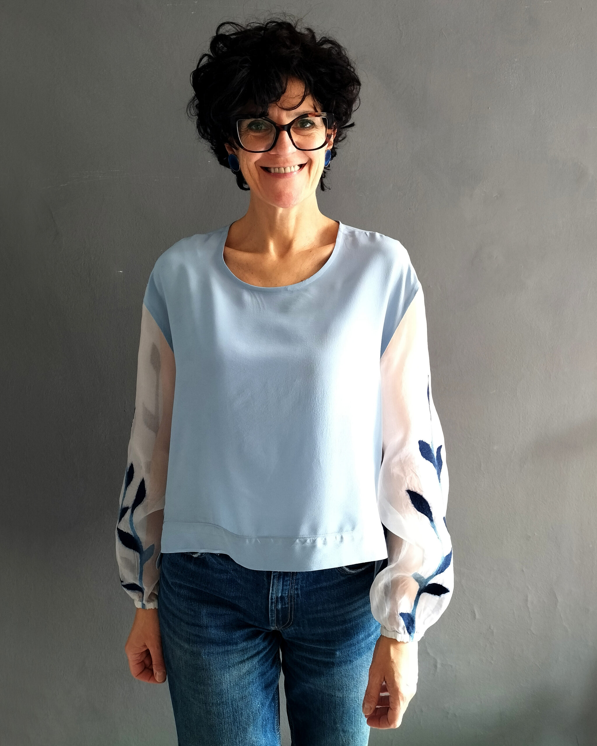 Blusa Ramage in seta