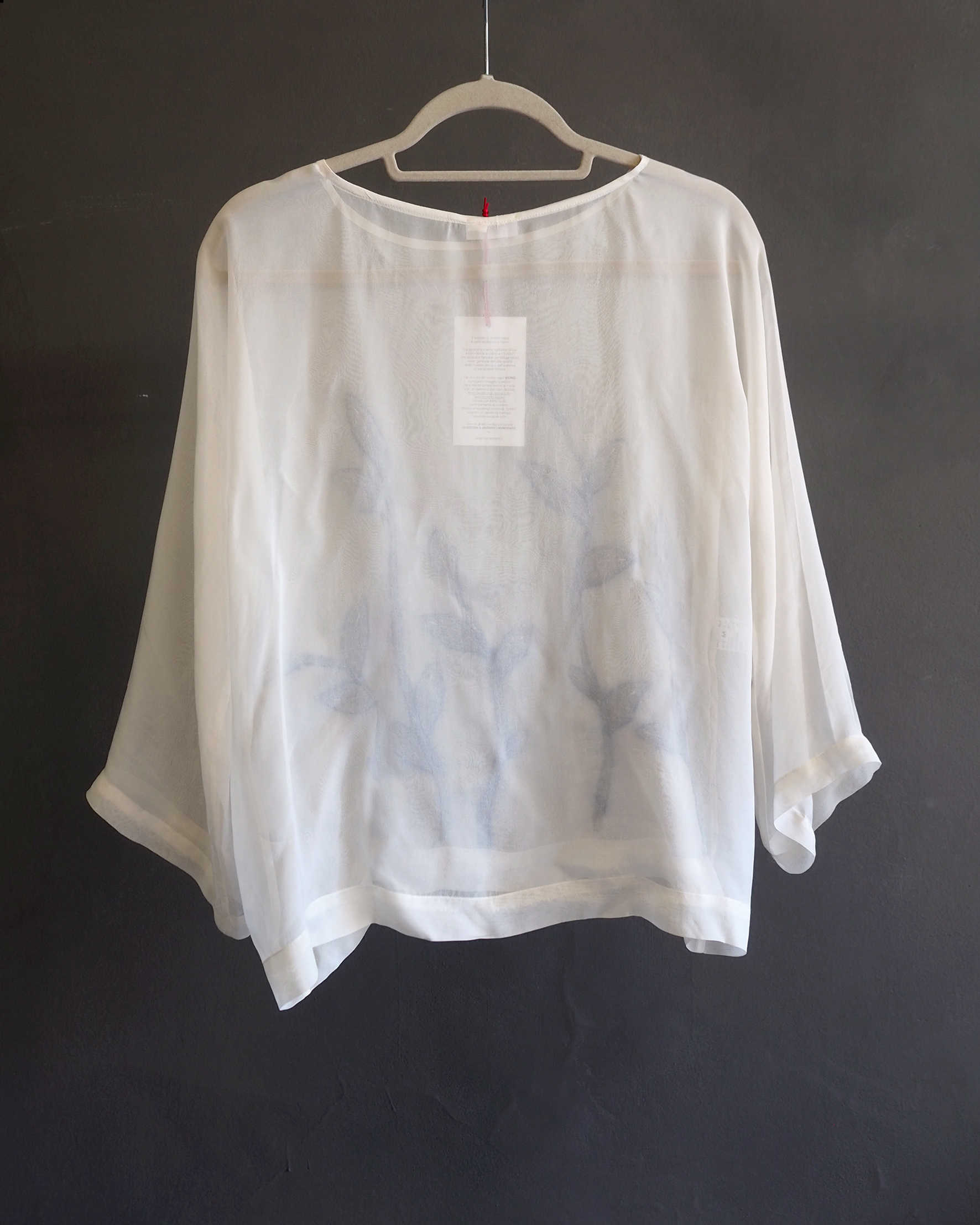 Blusa Foliage in chiffon di seta - immagine 3